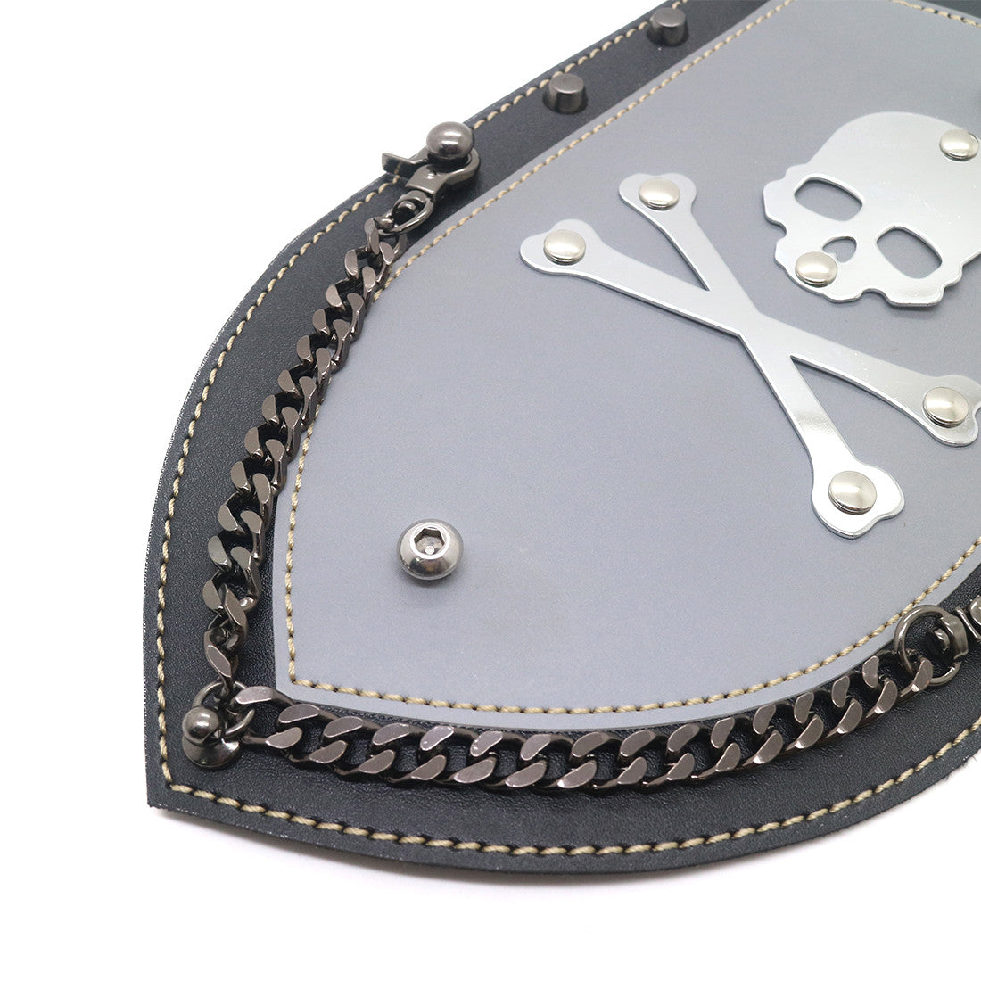 PU Leather Skull Rear Plain Fender Bib Cover for Harley XL883 Solo for Seat