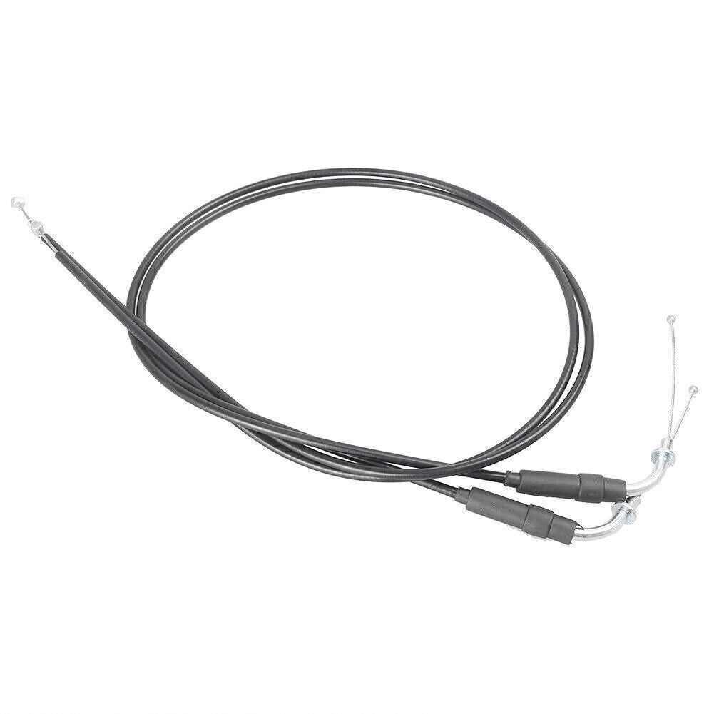 for Harley Sportster XL1200 XL883 2pcs Black Steel Motorcycle Throttle Cables Q