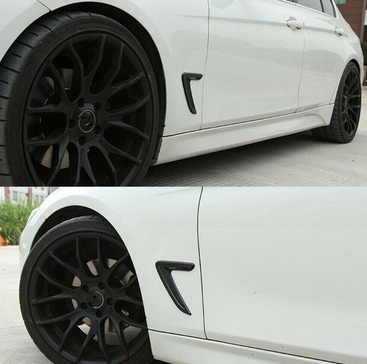 2Pcs Black Side Fender Air Flow Vent Decor Cover Trim for BMW Universal Sport GT