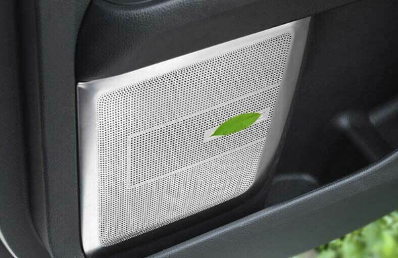4P for Ford Mondeo Fusion 13-20 Inner Door Speaker Cover Trim Silver Steel Look