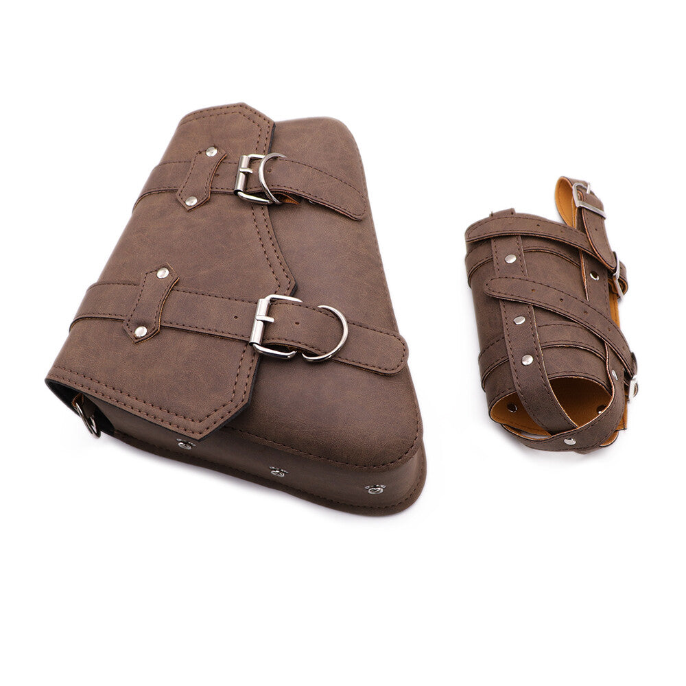 Right Side Saddlebag Saddle Bag With Drink Holder Bag for Harley Sportster XL883 Q