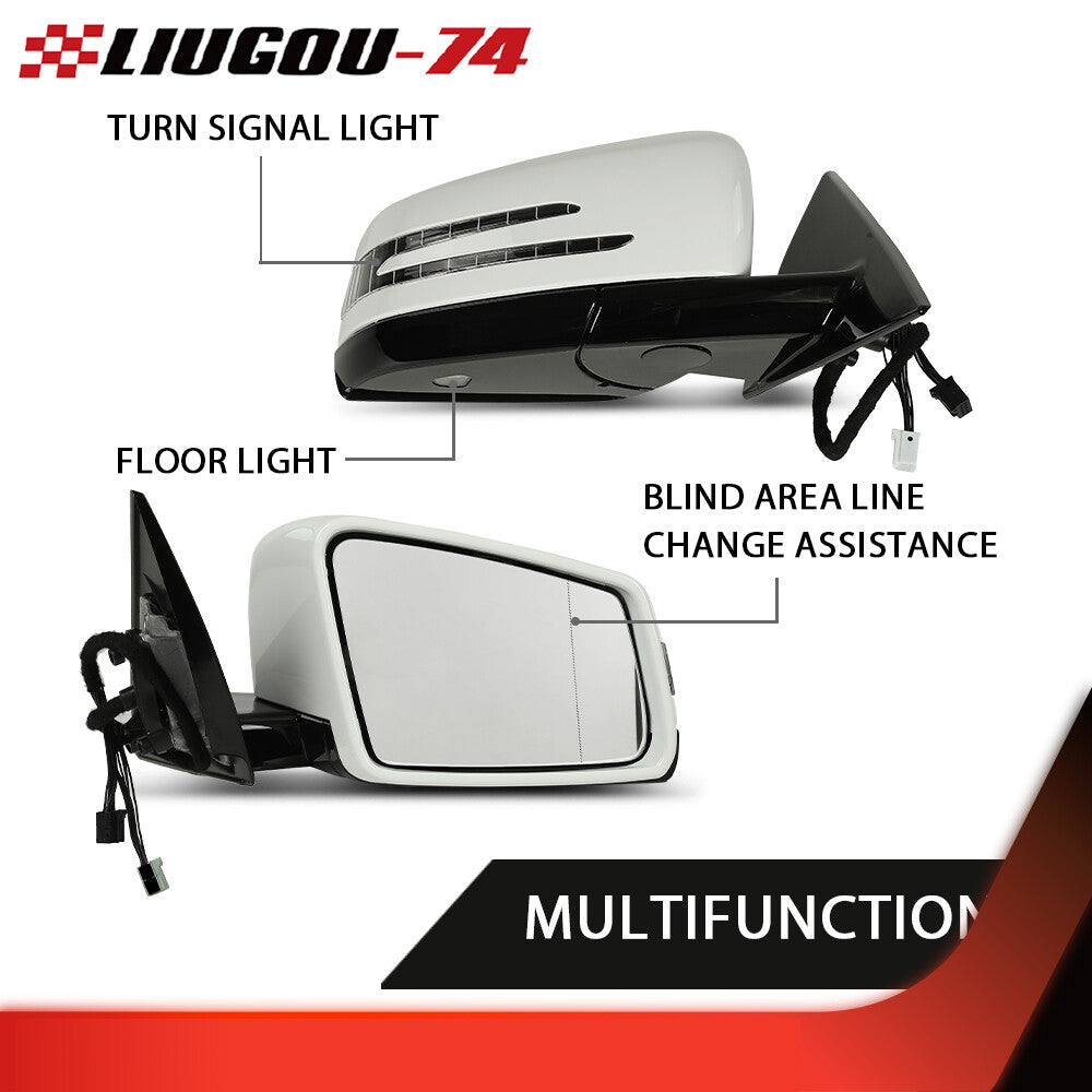 Right passenger white mirror fits for Mercedes Coupe E350 E400 E550 10-17- v