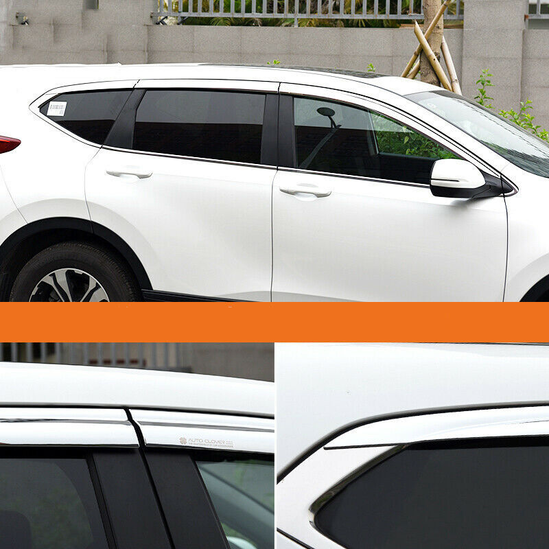 for Honda CR-V 2017-2022 Chrome Trim Window Visor Vent Rain Sun Rain Deflectors