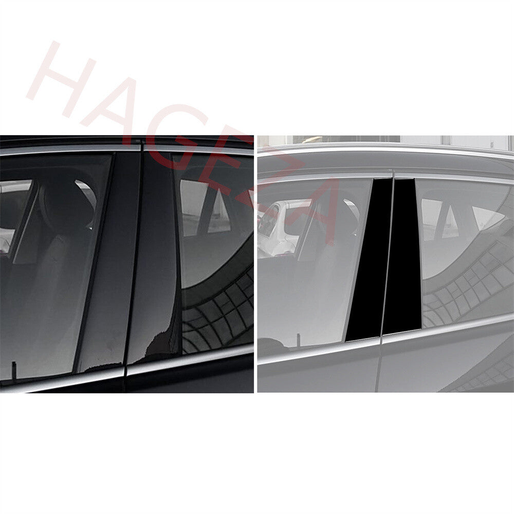 Gloss Black Window Pillar Posts Sticker Cover for BMW X6 F16 2014-18 Accessories
