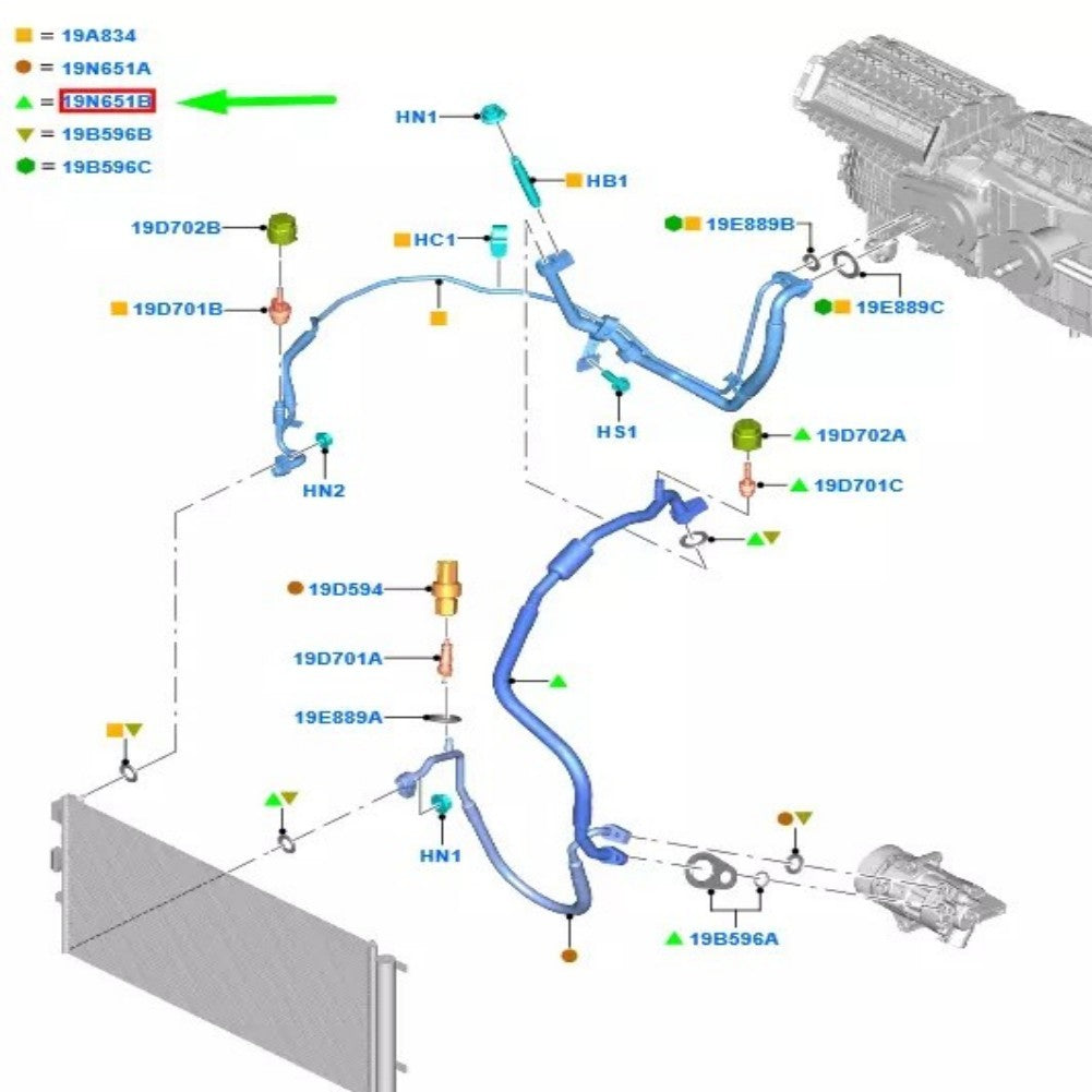 Klimaanlage Schlauch Rohr Assy for ford Focus MK4 Q