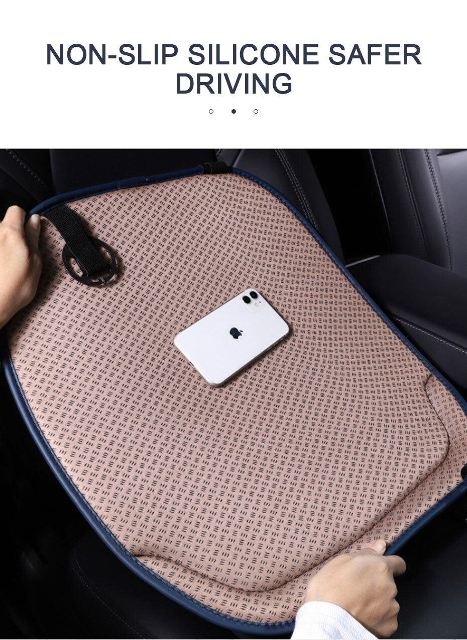3Pcs Car Front Rear for Seat Covers Cushion Protector Non-Slip Breathable Pad Mat