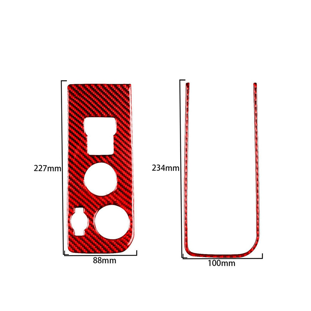 Red Carbon Fiber Front Door Window control Trim For Silverado for GMC for SIERRA 2014-18 v