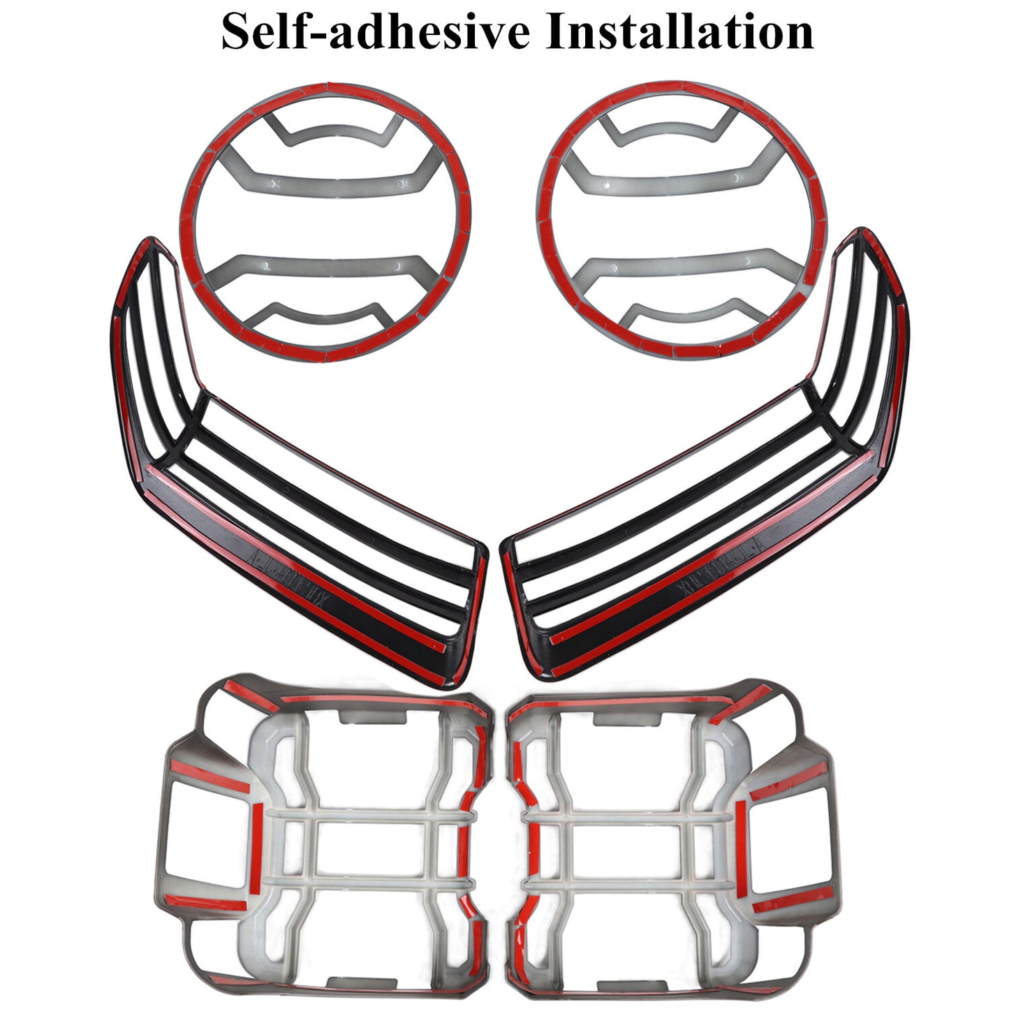 Suitable for 2018-2023 for Jeep for Wrangler JL, 6-piece headlight, wheel arch, and taillight cover trim.