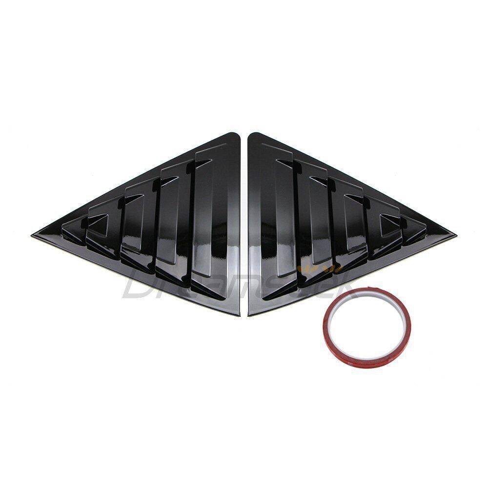 Gloss Black Quarter Window Louver Shutter Vent Trim for Toyota for Corolla 14-2019