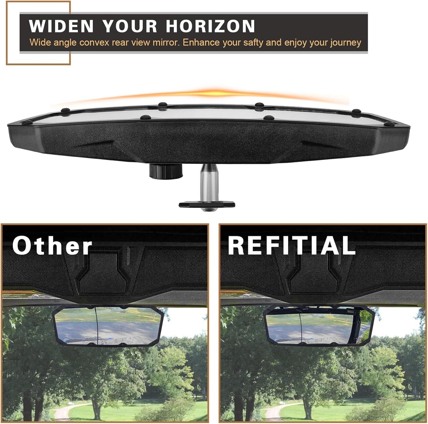UTV Rear View Mirror for Polaris General/Ranger 500 570 900 XP 1000 XP/Crew