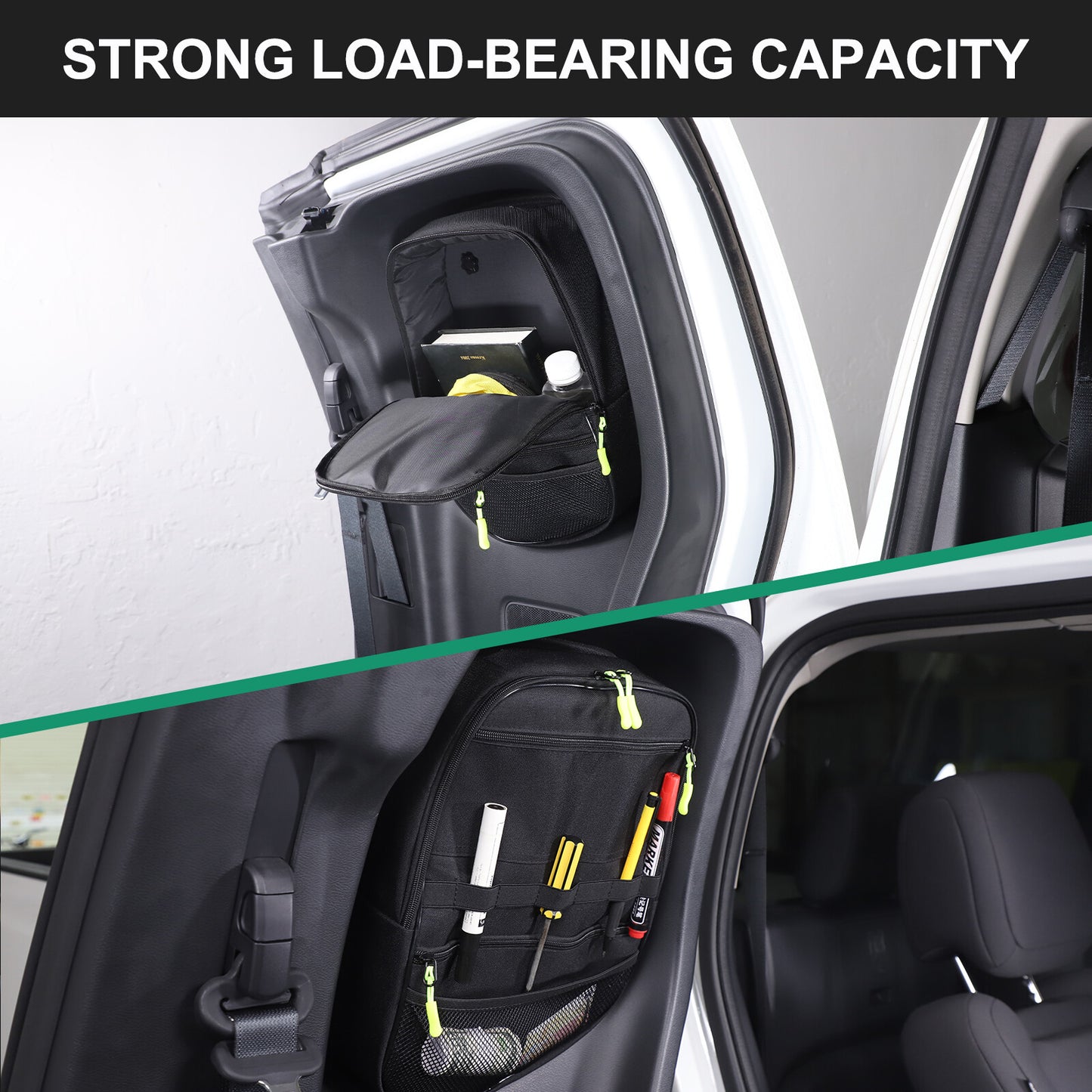 Rear door window mounting side storage bags for Nissan Frontier 2022-2024 2DR Q