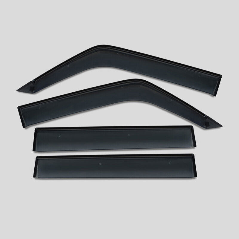 Black Chrome Window Visor Sun Rain Deflector for Mitsubishi Pajero V31 V32 V33