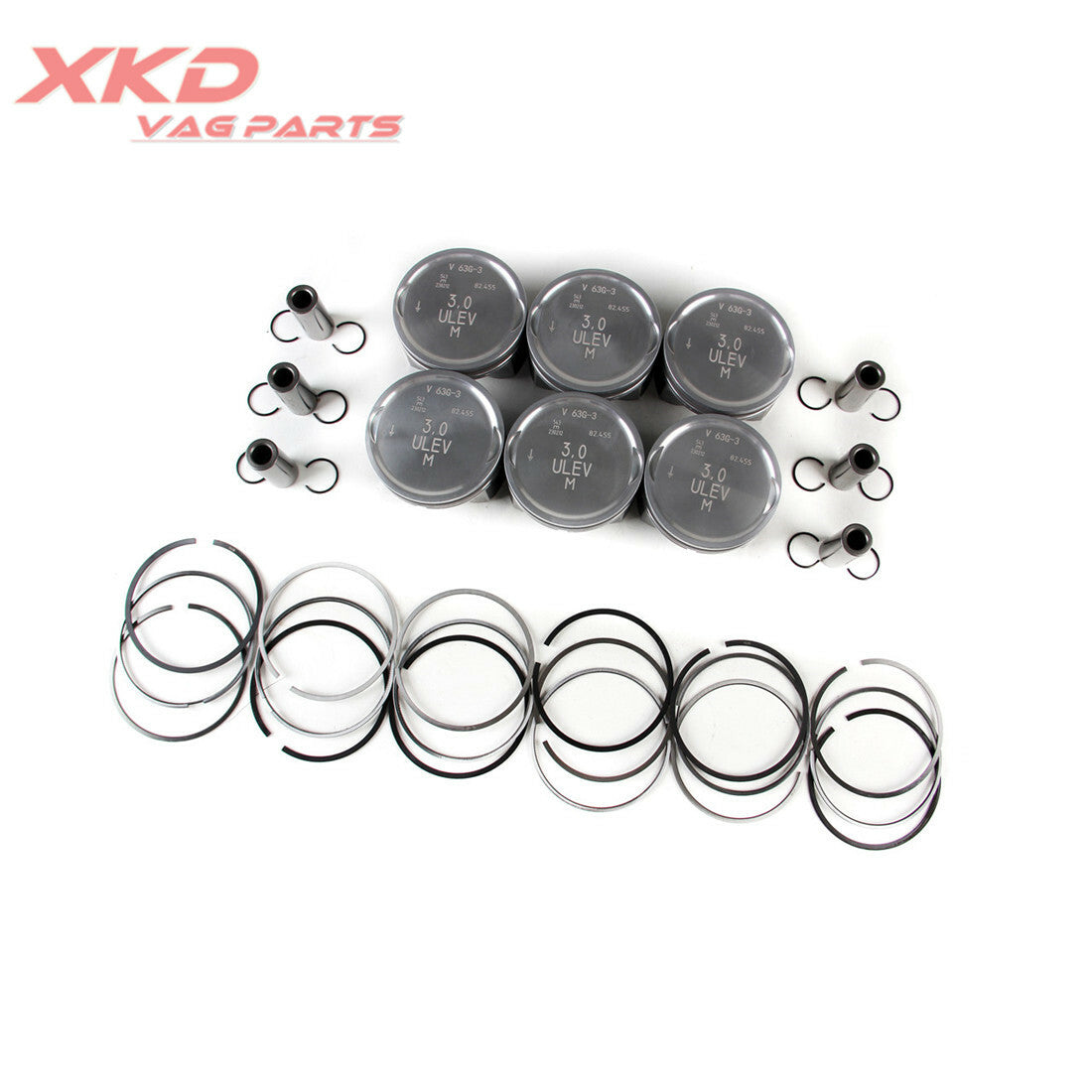 V6 3.0L Piston Ring Kit ¦µ 20mm Fit for AUDI for A4 for A6 for A8 06C107065M AVK BGN BBJ