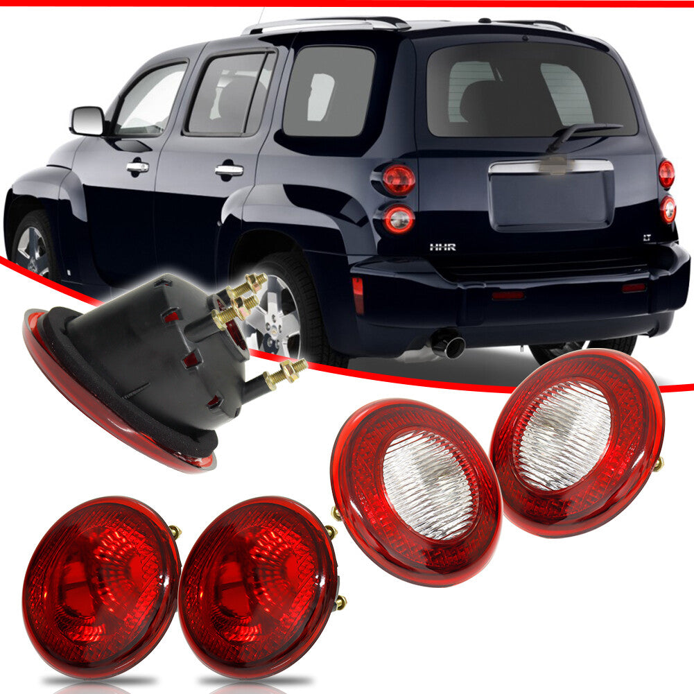 4-Pack Red Lens Rear Backup Light + Upper Tail Light Housing for 06-11 for HHR- v