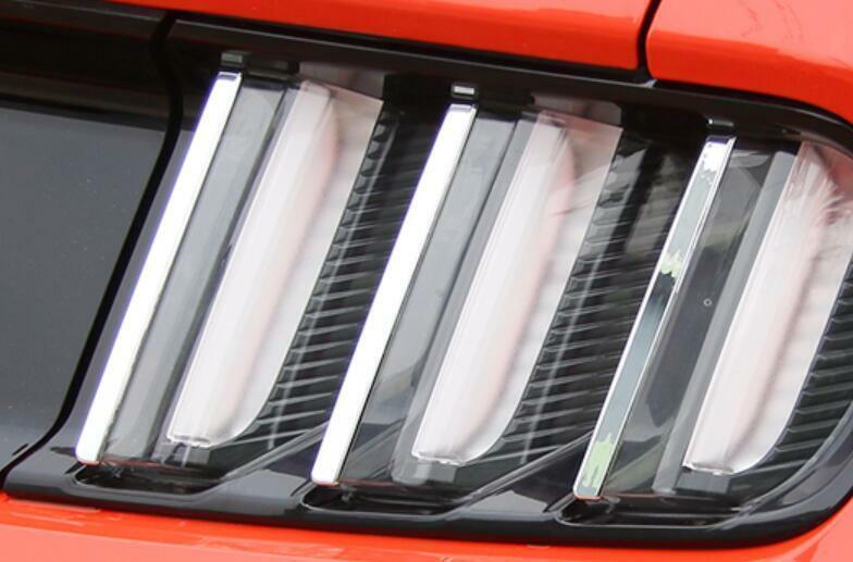 for Ford for Mustang 2015-2022 Paint Silver Exterior Tail Light Lamp Strip Trim 6PCS