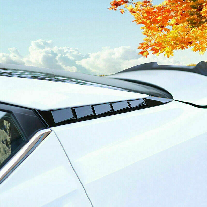 Glossy Black Rear Window Louver Shutter Trim for Nissan Sentra Sylphy 2020-2023