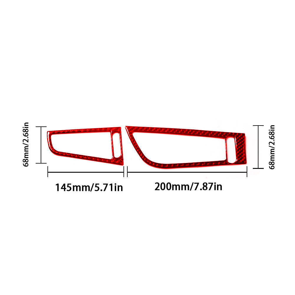 2-Piece Red Carbon Fiber Inner Vent Socket Cover Trim for BMW Z4 E89