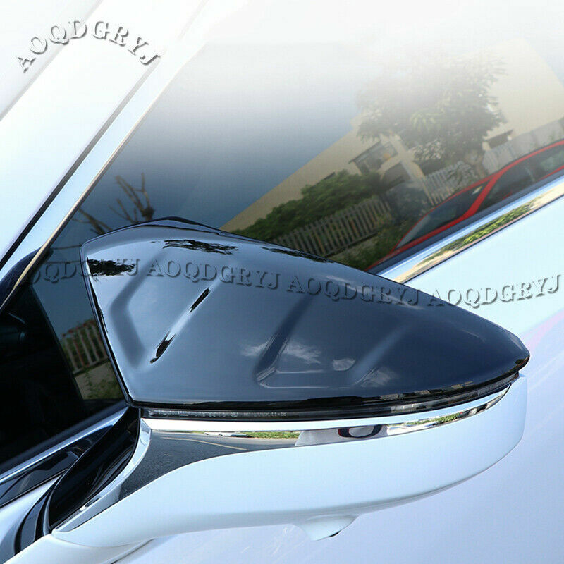 Gloss Black Ox Horn RearView Mirror Stripe Covers for Lexus ES350 300h 250 19-22