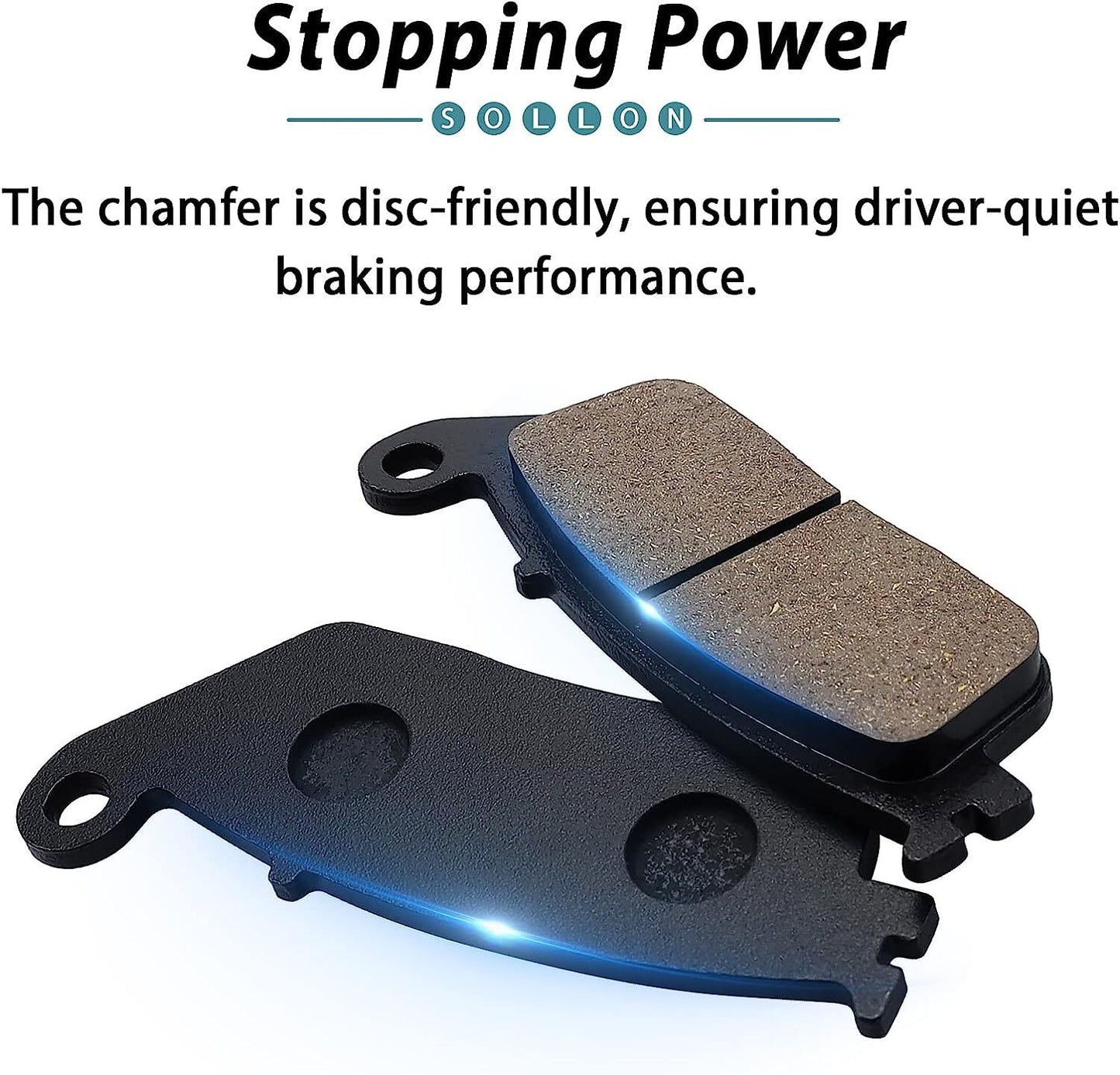 Front Rear Brake Pads for Kawasaki 650 Z650 ER 650 2017-2020 Z750 ZR750 07-2011