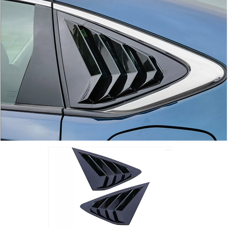 Bright Black Vent Window Scoop Louver Trim 2pcs Fit for Honda Accord 2023 v