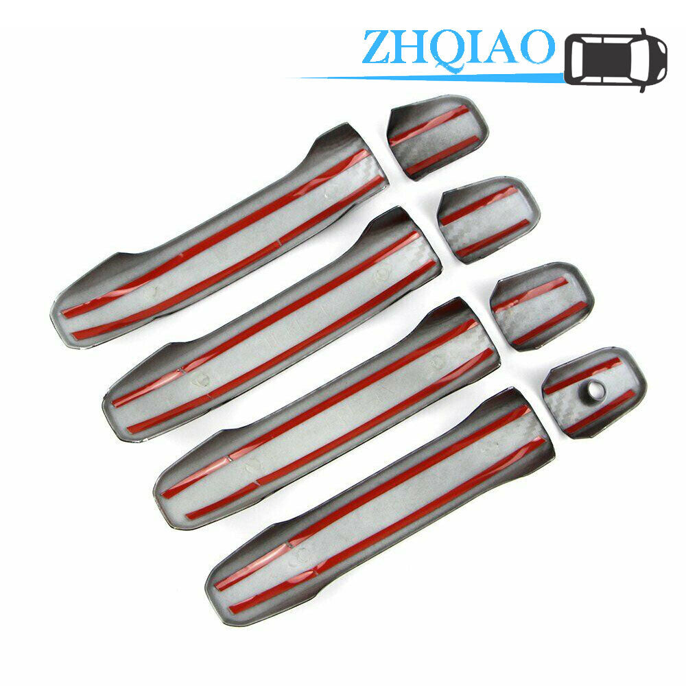 Carbon Fiber Door Handle Cover Trim Fits for Chevy Tahoe 2015 2016 2017 2018 2019