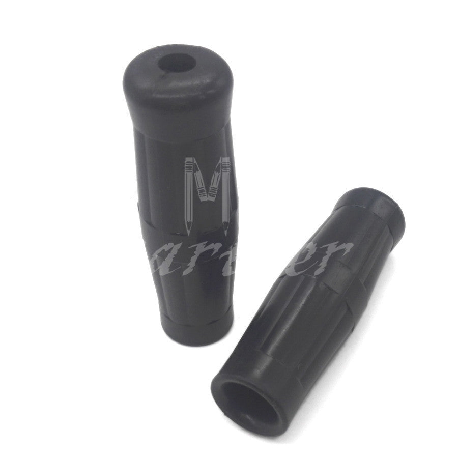 7/8 Black Vintage Motorcycle Classic Coke Bottle Handlebar Rubber Hand Grip Q