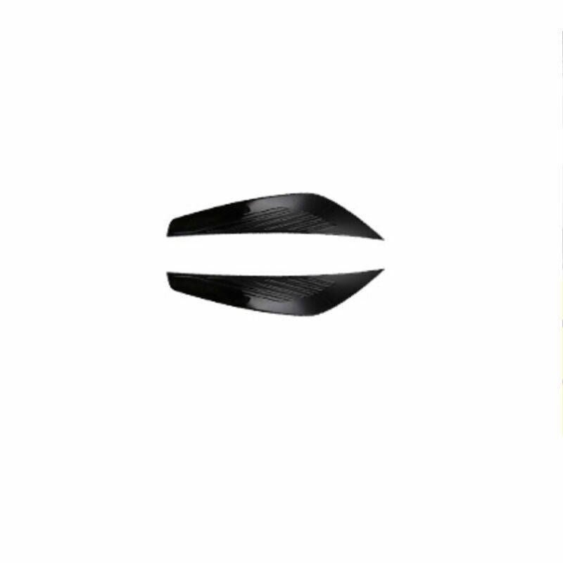 Fit for Ford Escape Kuga 2017-19 2PCS Glossy Black Front Headlight Lamp Eyebrow Trim