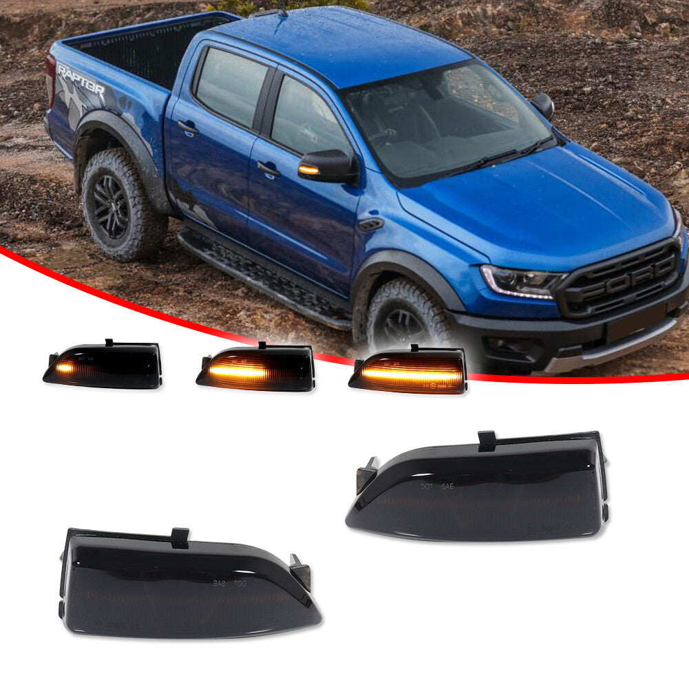 Suitable for Ranger Lariat T6 Sequential Amber LED Side Mirror Signal Light- v