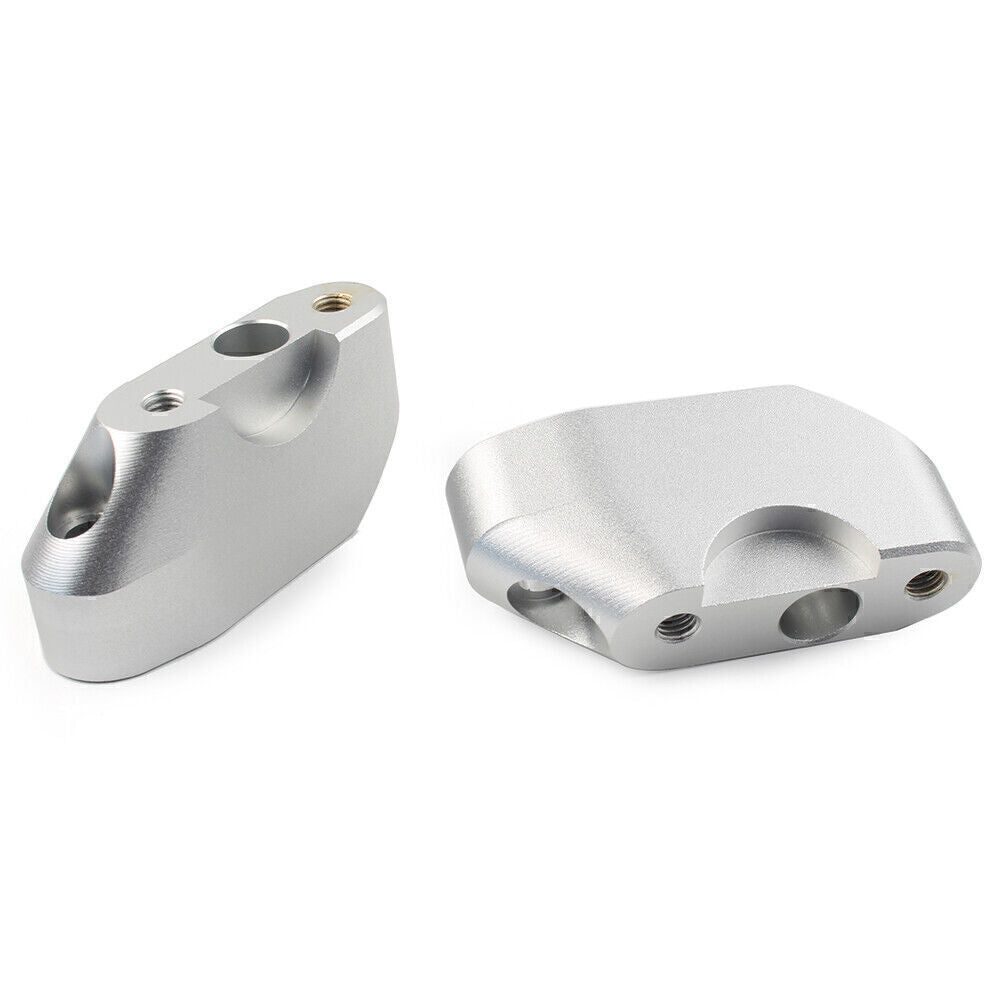 Motorcycle HandleBar Mounts Clamps Risers for BMW R1200RS 2015 -2018 Silver Q