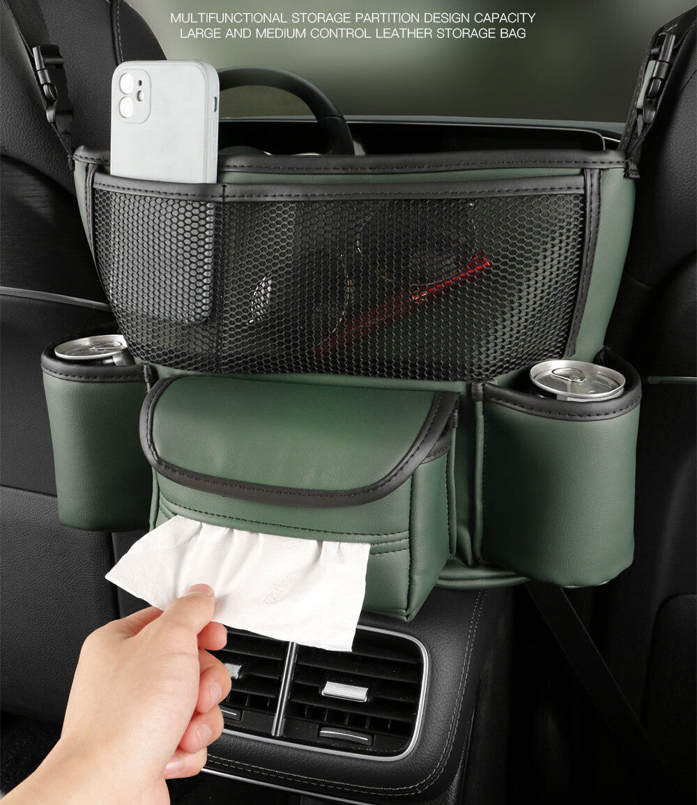 Car Storage Pocket Handbag Holder Between for Seat Organizer Leather Bag Kid Barrier