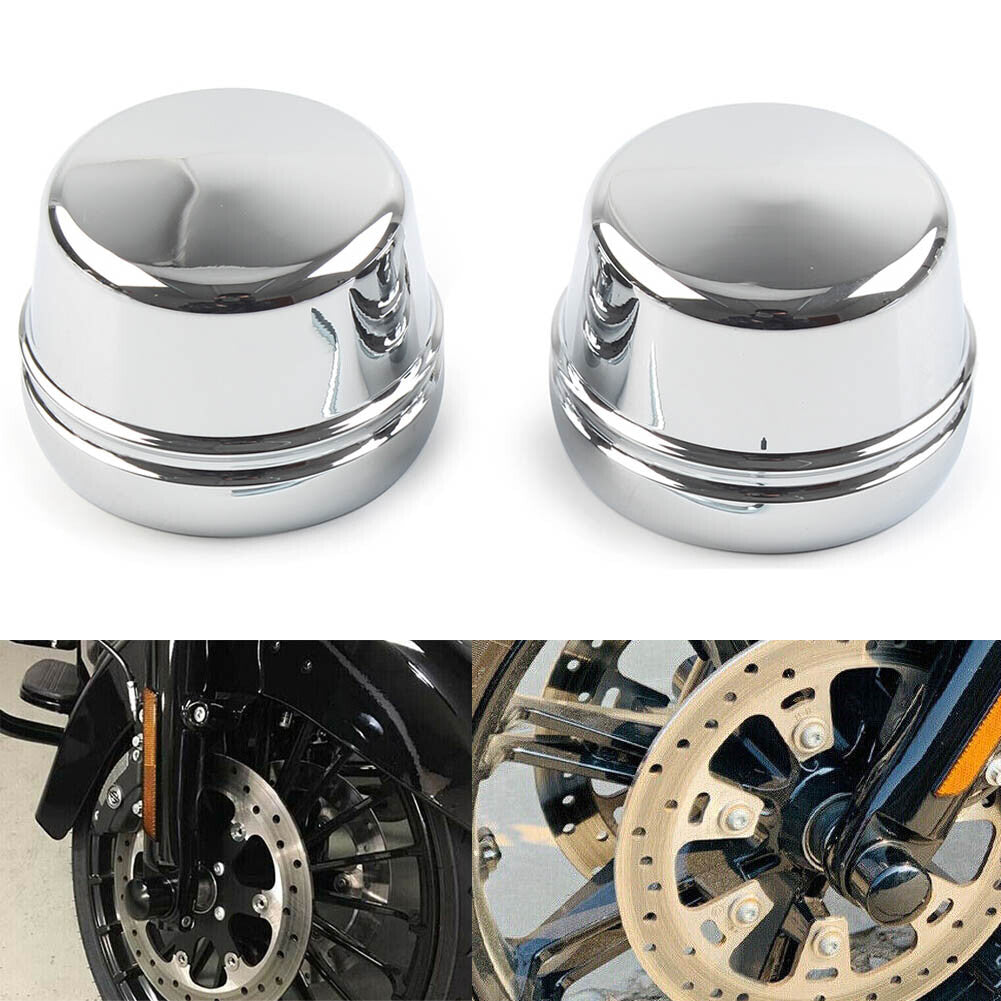 for Harley Electra Glide Ultra Classic FLHTC FLHTCU Front Axle Cap Nut Covers Q