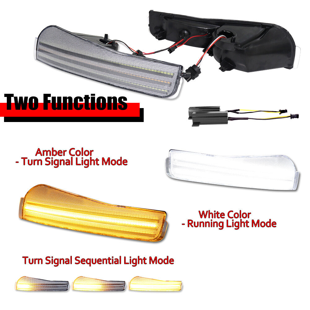 Transparent SWITCHBACK LED front turn signal for 93-97 for Pontiac Firebird Trans Am- v