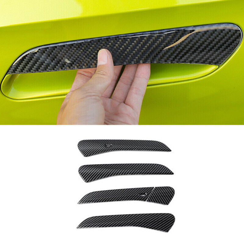 for Volkswagen ID.4 2021-2023 Carbon Fiber Side Door Handle Molding Cover Trim