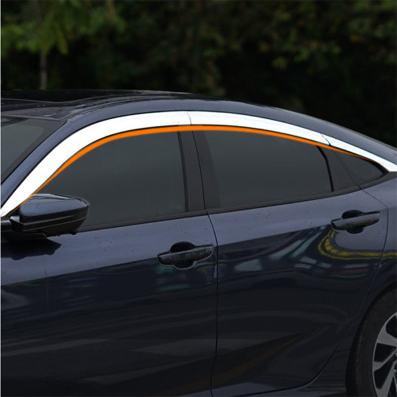 for Honda for Civic sedan 2016-2021 silver Door Visor Vent Shade Rain Window Guard