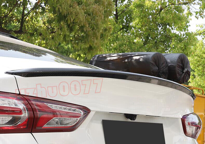 for Chevrolet 2016-21 Malibu ABS Carbon Fiber Rear Tail Trunk Spoiler Wing Lip