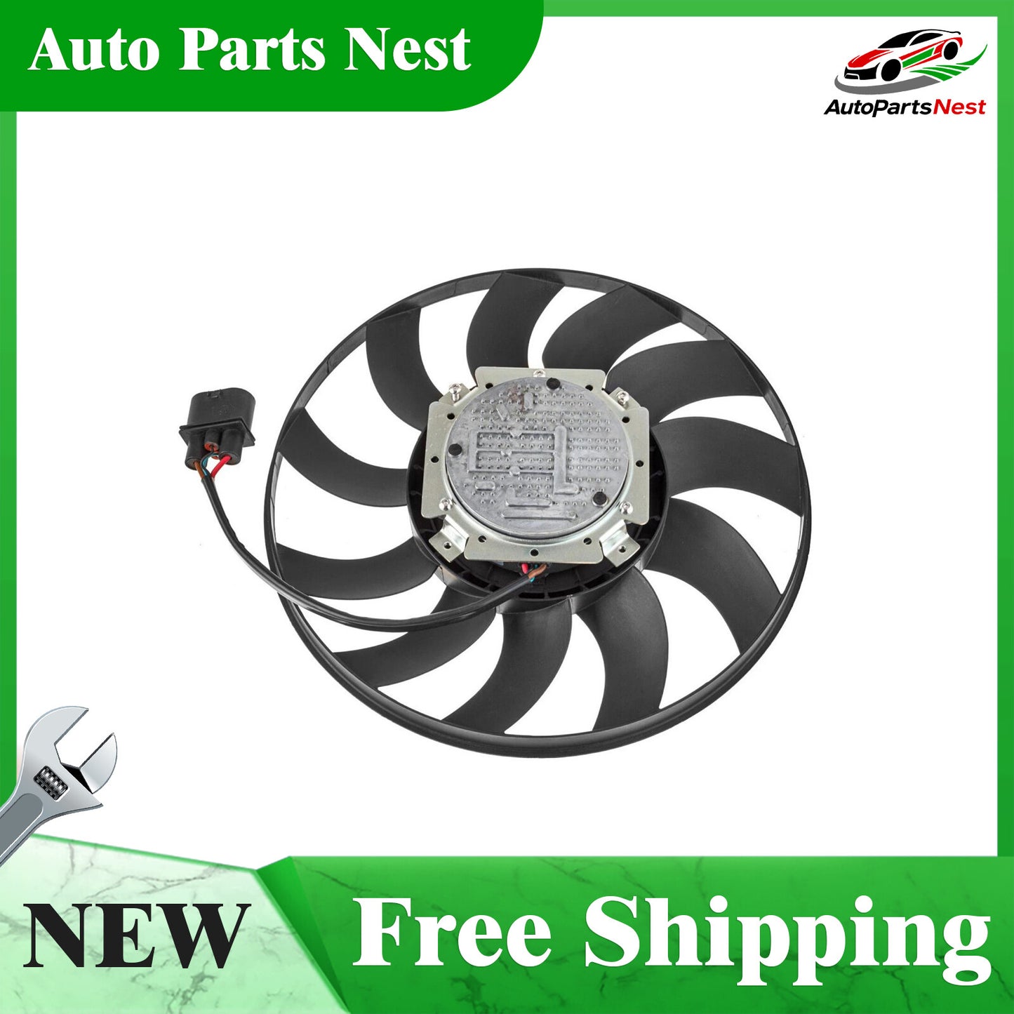 Right Side Engine Cooling Fan Assy 4H0959455AC for Audi for A8 S8 Quattro 10-17 Q