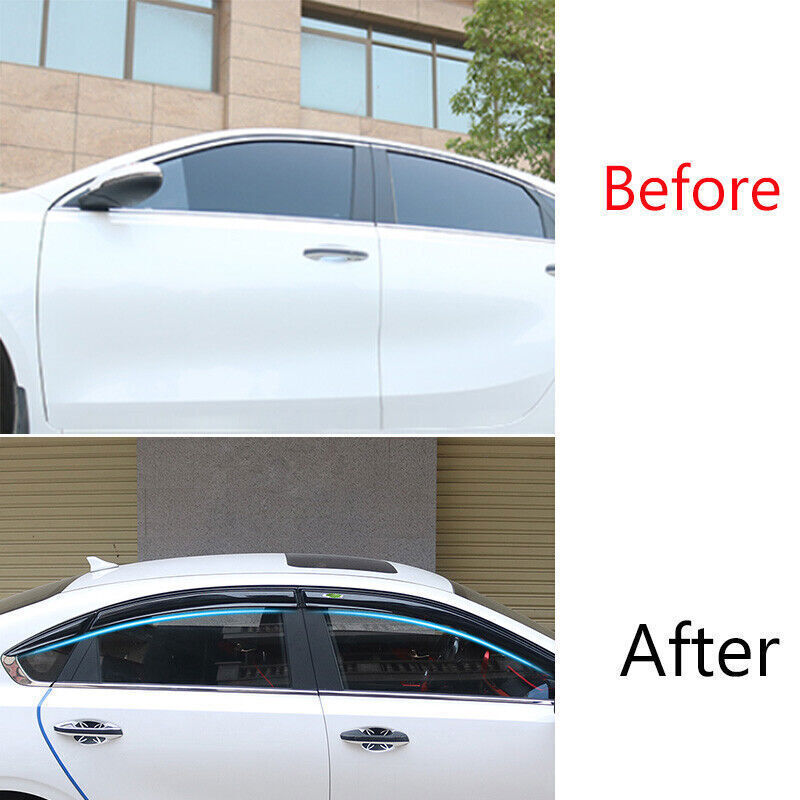 for Kia Forte Sedan 19-23 Black Window Wind Visors Sun Rain Guard Vent Deflector