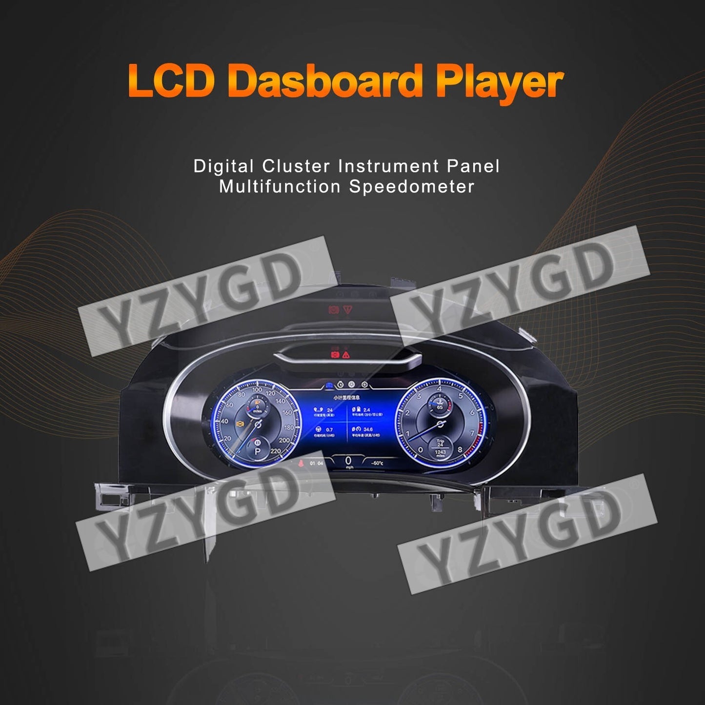 for Volkswagen Touareg 2003-2010 Instrument LCD Digital Cluster Speedometer Q