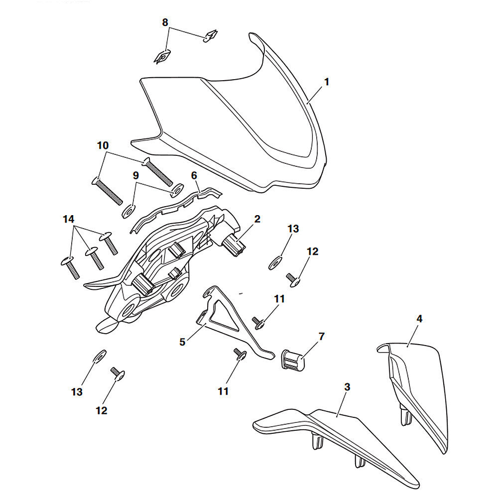 Grey Windscreen for Triumph Speed Triple 1200 RS RR Windshield Wind Deflector