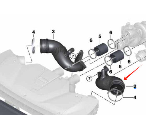New Engine Air Intake Hose Left 13717848382 Fit for for BMW X5 M F85
