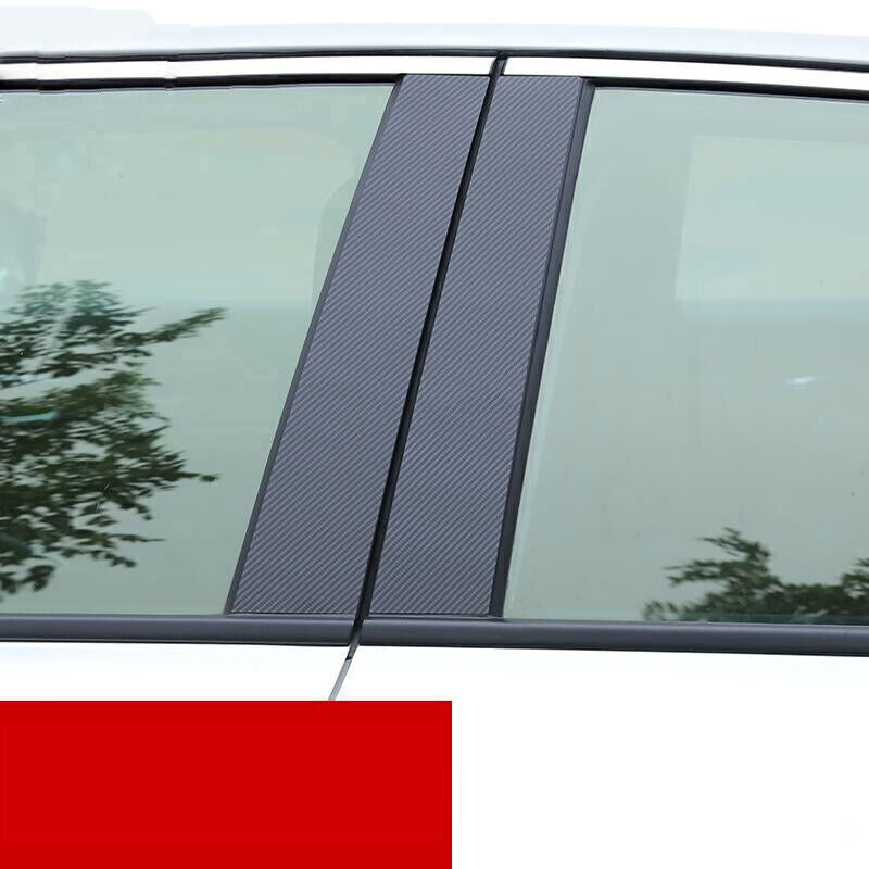 for Benz GLA 2013-18 Carbon Fiber Pillar Posts Door Window Molding Strip Trim 6P