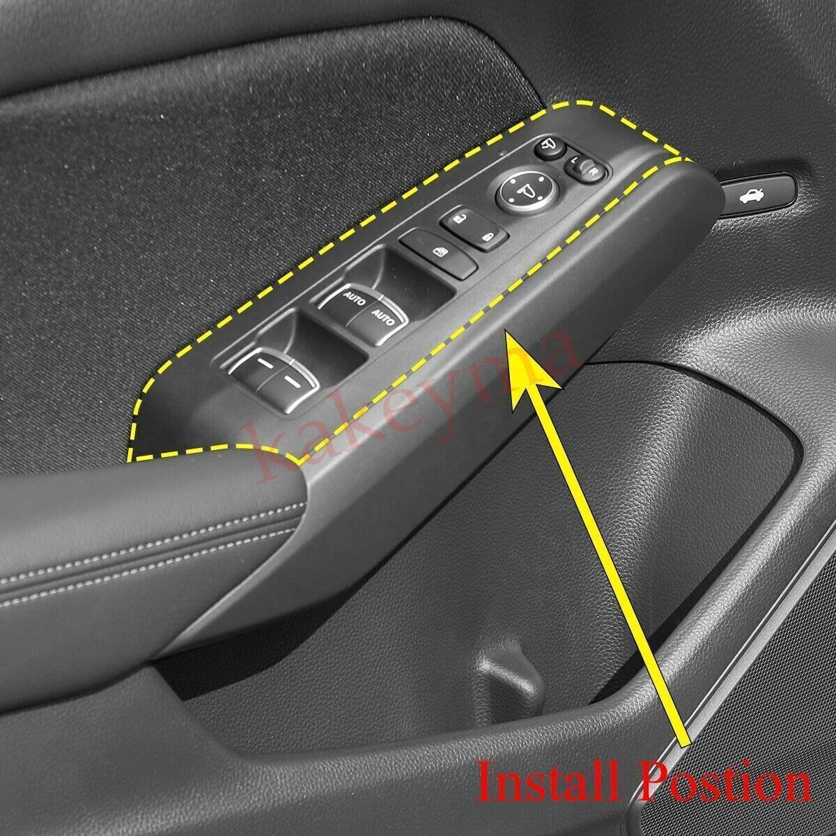Inner Armrest Window Switch Button Cover Trim for Honda for Civic 11th Gen 2022-24