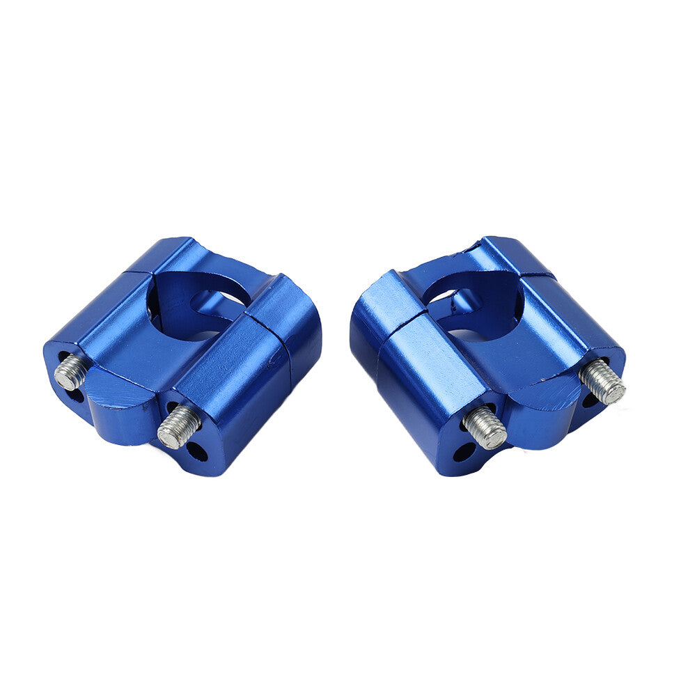 Blue HandleBar Fat Bar Mount Clamps Risers Adaptor 7/8 to 11/8 Dirt Pit Bike ATV Q