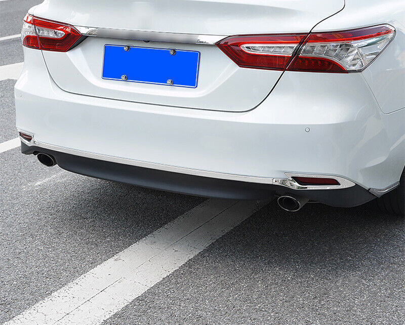 for Toyota for Camry 2018-23 Chrome Rear Bumper Guard StripFog Light Frame Trim 3x