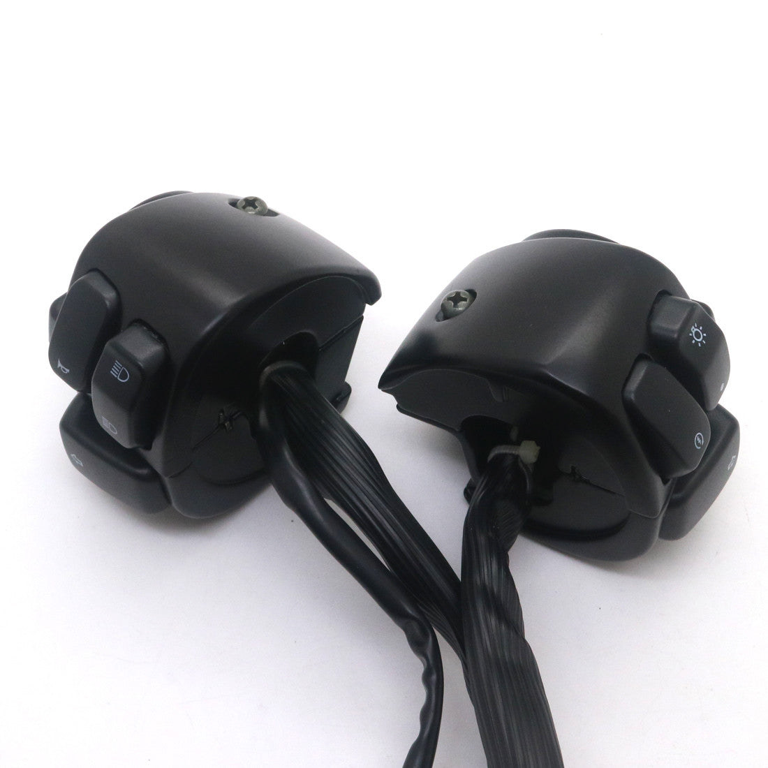 Motorcycle Black 1 Handlebar Control Switch Housing Wiring Harness for Harley Q