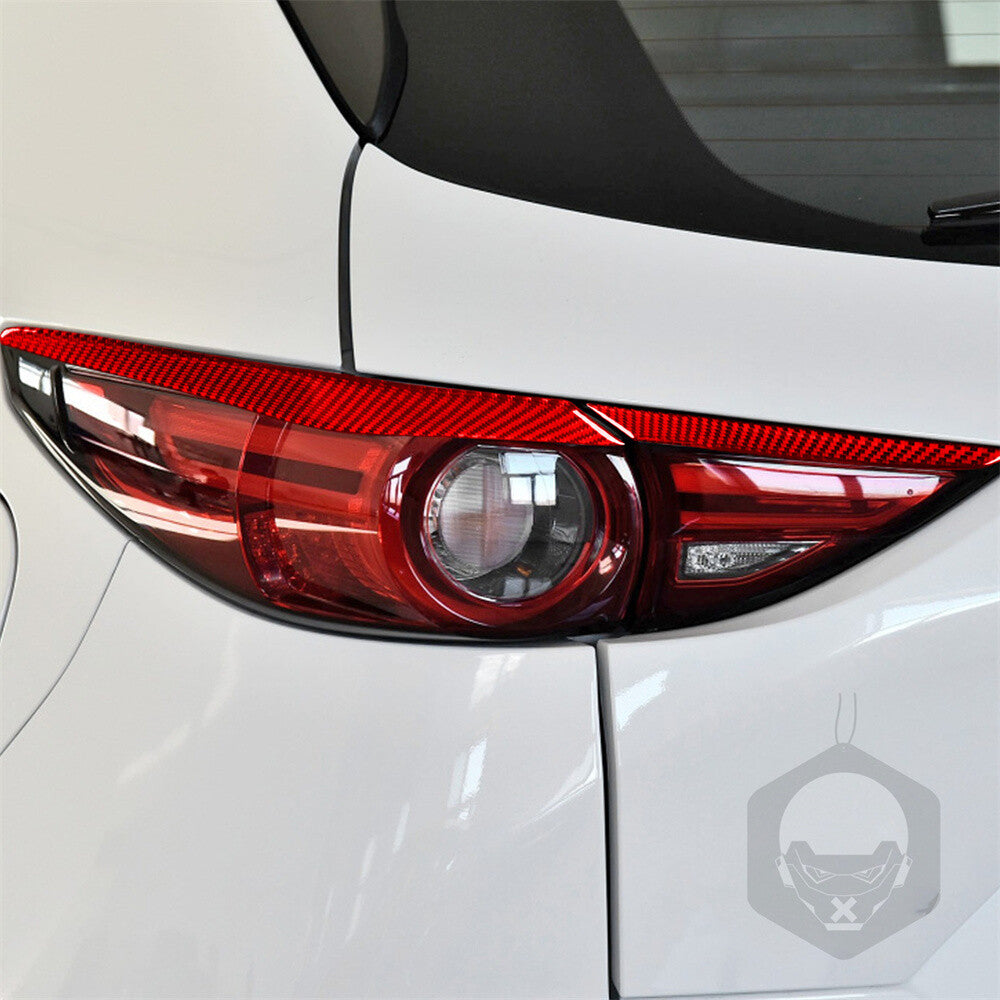 Red Carbon Fiber Rear Taillight Eyelids Eyebrow Cover for Mazda CX-5 CX5 2012-17