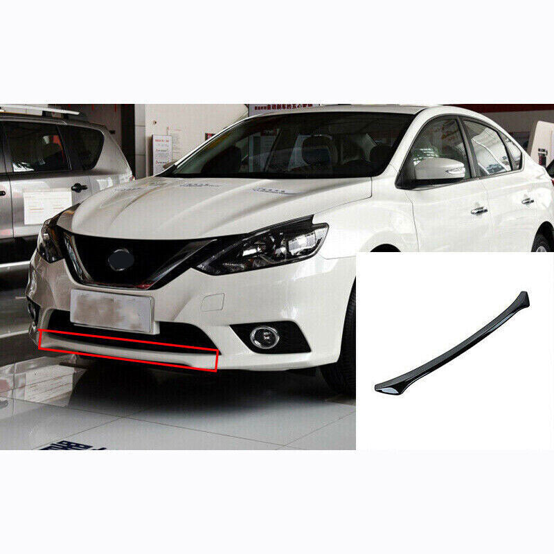 for Nissan Sentra Sylphy 2013-19 Black Steel Front Bumper Lower Strip Guard Trim
