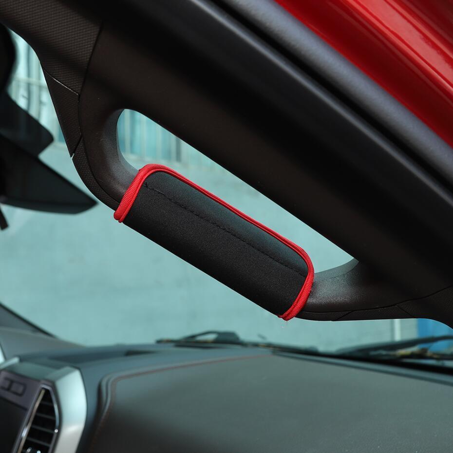 For 15 - 20 F150 Red A/B Pillar Handle Protection Soft Cloth Trim v