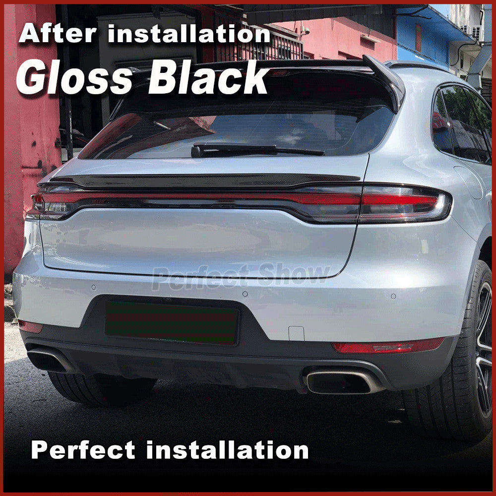 Fit for Porsche Macan 2018-2023 Gloss Black Rear Middle Trunk Spoiler Wing Lip