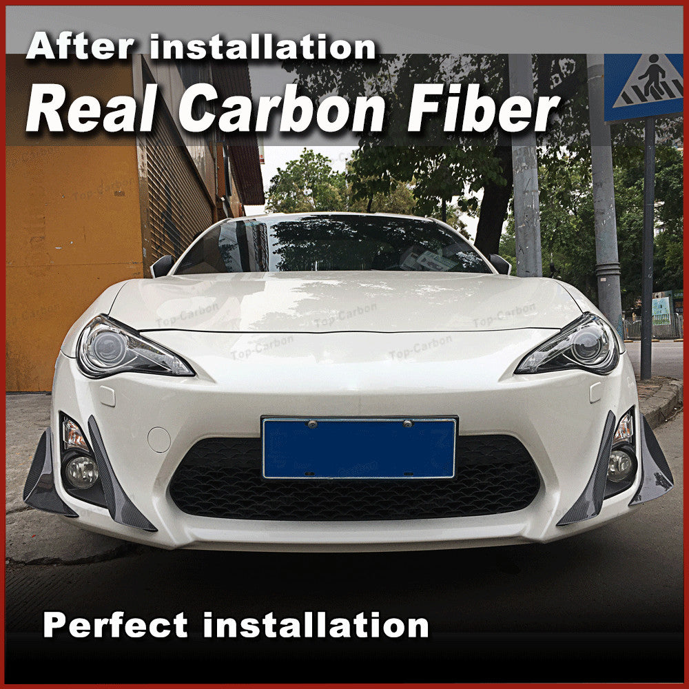 REAL Carbon Front Bumper Splitter Fins Body Spiler Canard for Toyota GT86 12-18